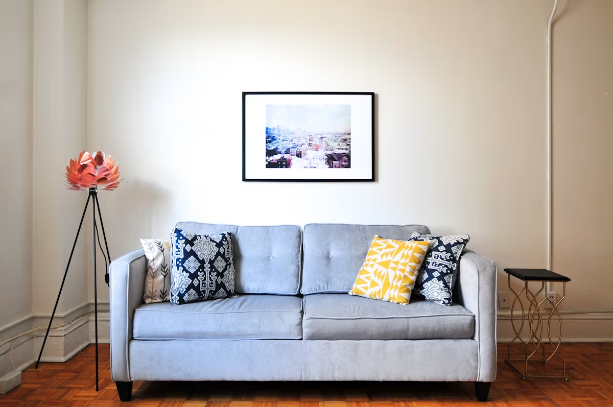 Living room before transformation